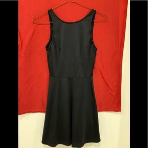 Black Dress with V Shape-back
